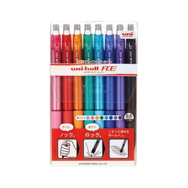 ユニボール R:E　0.5mm　８色セット